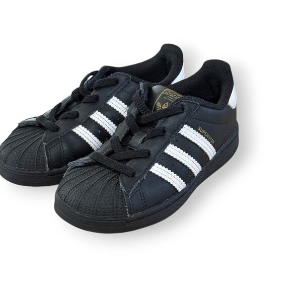 Adidas Superstar I Toddlers Shoes Core Black-Cloud White Size 9k - Picture 3 of 8